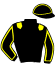 casaque portée par Hardy B. jockey du cheval de course GIULIA DES OUBEAUX, information pmu ZETURF