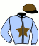 casaque portée par Souchet W. jockey du cheval de course GYPSIE SLY, information pmu ZETURF