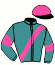 casaque portée par Besnier H. jockey du cheval de course DOMFEE, information pmu ZETURF