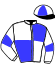 casaque portée par Van Hauwermeiren S. jockey du cheval de course ILOA DES CHARRONS, information pmu ZETURF