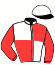 casaque portée par Verva M. jockey du cheval de course IZOARD SAINT FRAY, information pmu ZETURF