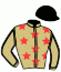 casaque portée par Dromigny T. jockey du cheval de course ISEULT DE BELLOU, information pmu ZETURF