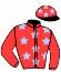 casaque portée par Godey Mlle N. jockey du cheval de course GITANO DE LUISLO, information pmu ZETURF