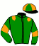casaque portée par Campain S. jockey du cheval de course ELIE DU PRIEURE, information pmu ZETURF