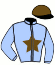 casaque portée par Lecanu F. jockey du cheval de course DI MAGGIO, information pmu ZETURF