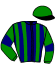 casaque portée par Verva L. jockey du cheval de course IVAJALE, information pmu ZETURF