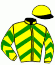 casaque portée par Poutrel J. jockey du cheval de course IRLANDO D'OR, information pmu ZETURF