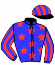 casaque portée par Moquet J. F. jockey du cheval de course KRONOS LOCO, information pmu ZETURF