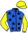 casaque portée par Coppyn F. jockey du cheval de course KEEPEAT UP DE FRAD, information pmu ZETURF