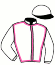 casaque portée par Garandeau A. jockey du cheval de course LAZIE PONT VAUTIER, information pmu ZETURF