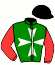 casaque portée par Roelens Luc jockey du cheval de course GLORIEUSE CARNOIS, information pmu ZETURF