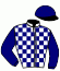casaque portée par Desmigneux F. jockey du cheval de course JET SPE, information pmu ZETURF