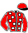 casaque portée par Huygens Mlle H. jockey du cheval de course KARA HEROS, information pmu ZETURF