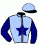 casaque portée par Verva L. jockey du cheval de course KARISME FOU, information pmu ZETURF