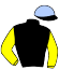 casaque portée par Koubiche Jér. jockey du cheval de course KASH ELEVEN, information pmu ZETURF