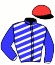 casaque portée par Ouvrie F. jockey du cheval de course LANIAKEA, information pmu ZETURF