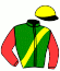 casaque portée par Demoulin G. jockey du cheval de course JUSTINE GOBIERES, information pmu ZETURF casaque portée par Demoulin G. jockey du cheval de course JUSTINE GOBIERES, information pmu ZETURF