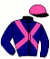 casaque portée par Lebey B. jockey du cheval de course HALLO DE CRENNES, information pmu ZETURF