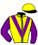 casaque portée par Mingant M. jockey du cheval de course GALOP PREMIER, information pmu ZETURF