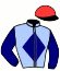casaque portée par Re G. jockey du cheval de course HARMONIE DE COTTE (FR), information pmu ZETURF