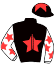 casaque portée par Berenguer B. jockey du cheval de course HIP HOP TRAOU LAND (FR), information pmu ZETURF