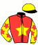 casaque portée par Courmont Y. jockey du cheval de course ETERNELLE CHABA (AQ), information pmu ZETURF