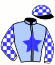 casaque portée par Reveley J. jockey du cheval de course BANNISTER (FR), information pmu ZETURF