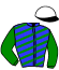 casaque portée par Mercier J. jockey du cheval de course DARKNESS QUEEN (FR), information pmu ZETURF