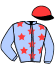 casaque portée par Raffin E. jockey du cheval de course BINGO D'OR (FR), information pmu ZETURF