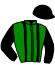 casaque portée par Cabos V. jockey du cheval de course ISA MONEY, information pmu ZETURF