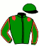 casaque portée par Hallais J. jockey du cheval de course IDOLE DU RIB (FR), information pmu ZETURF