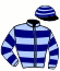 casaque portée par Delacour G. jockey du cheval de course IRIS ANGELE (FR), information pmu ZETURF