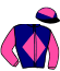 casaque portée par D' Andigne O. jockey du cheval de course SHARSTED (DE), information pmu ZETURF