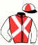 casaque portée par Journiac H. jockey du cheval de course CARTISANE (FR), information pmu ZETURF