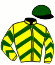 casaque portée par Pacaud Mlle J. jockey du cheval de course GREYWAY (FR), information pmu ZETURF