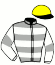 casaque portée par Roussel Ale. jockey du cheval de course REINE DE VITESSE (FR), information pmu ZETURF