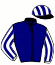 casaque portée par Piccone T. jockey du cheval de course ZAAMAR, information pmu ZETURF