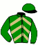 casaque portée par Roussel Ale. jockey du cheval de course MOLINO (FR), information pmu ZETURF