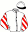 casaque portée par Abrivard M. jockey du cheval de course ANTRACITE JET (IT), information pmu ZETURF