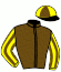 casaque portée par Lagadeuc F. jockey du cheval de course GAMISAKA, information pmu ZETURF
