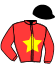 casaque portée par Abrivard M. jockey du cheval de course CLARCK SOTHO, information pmu ZETURF