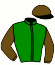 casaque portée par Journiac H. jockey du cheval de course MANDEGA, information pmu ZETURF