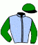 casaque portée par Roussel Ale. jockey du cheval de course EL BNOUD, information pmu ZETURF