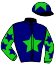 casaque portée par Besnier H. jockey du cheval de course ULTRA MARINO, information pmu ZETURF