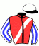 casaque portée par Madamet A. jockey du cheval de course DAKANAO, information pmu ZETURF