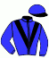 casaque portée par Justum M. jockey du cheval de course OASIS BAY, information pmu ZETURF