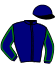 casaque portée par Bernard A. jockey du cheval de course LADY STRAIGHT, information pmu ZETURF