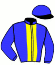 casaque portée par Lebouc Hug. jockey du cheval de course JEANNE DALBIUS, information pmu ZETURF