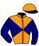 casaque portée par De Giles F. jockey du cheval de course FUNKY DU MESTIVEL, information pmu ZETURF
