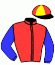 casaque portée par Le Clerc B. jockey du cheval de course TRAVEL DE BELAIR, information pmu ZETURF